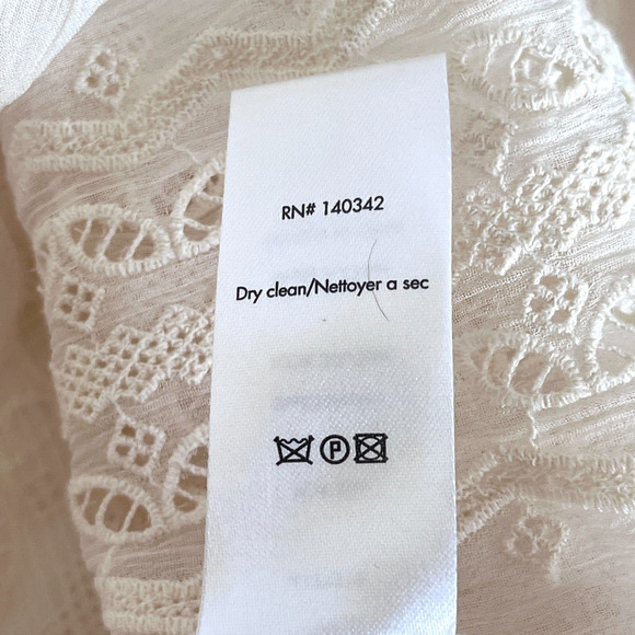 Elizabeth and James Revolve Riley Blouse 100% Silk Lace Sheer Size Large - Picture 9 of 9